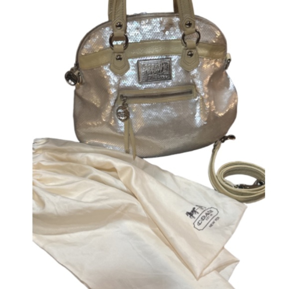 Coach poppy iridescent pearl, Sequin Shoulder Bag - Picture 15 of 15